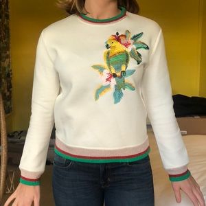 Maje tropical neoprene sweatshirt